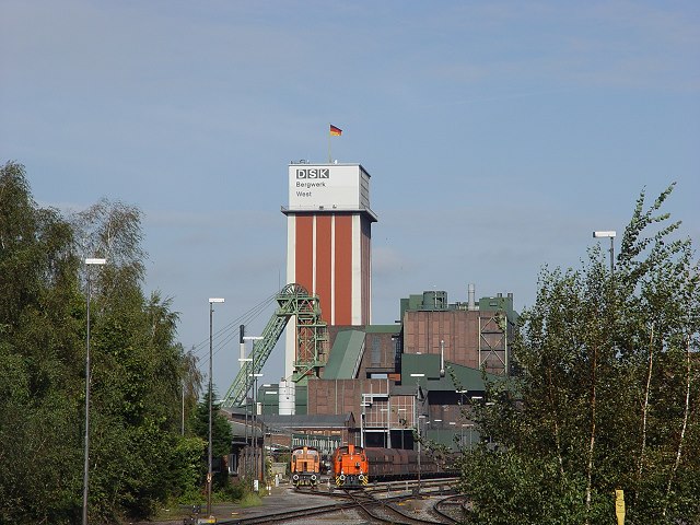 Das Bergwerk West mit seinen Bahnanlagen !