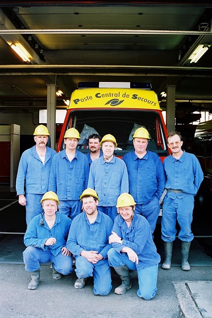 The underground fire brigade of the French colliery !