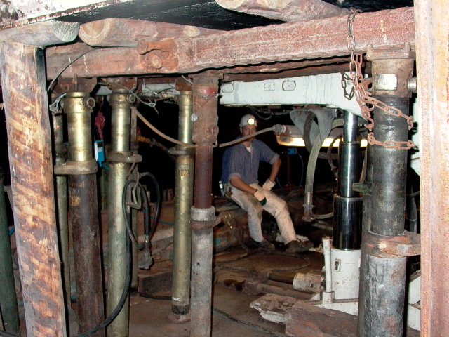 In the mining museum's longwall mining area !