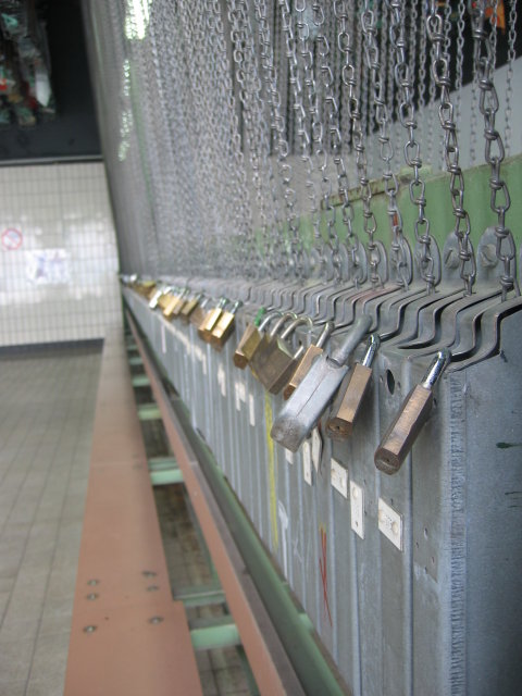 A long line of padlocks !